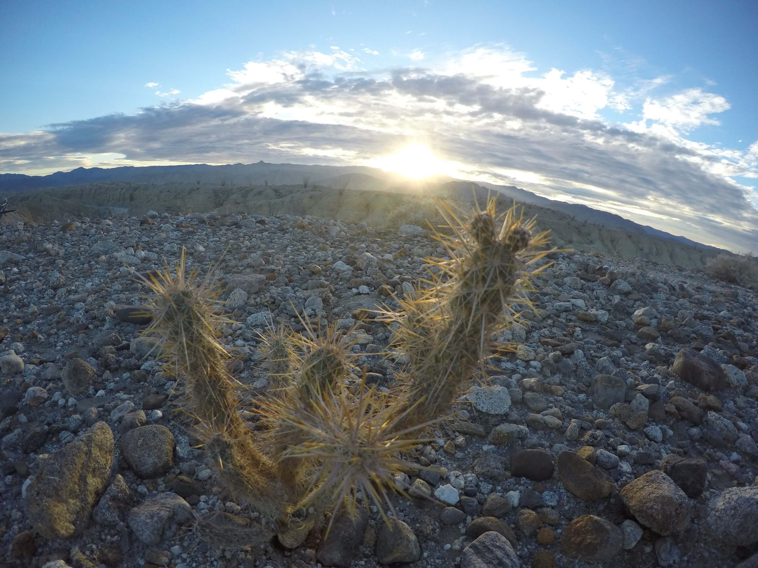 Sunset in Anza Borrego State Park, Mud Caves