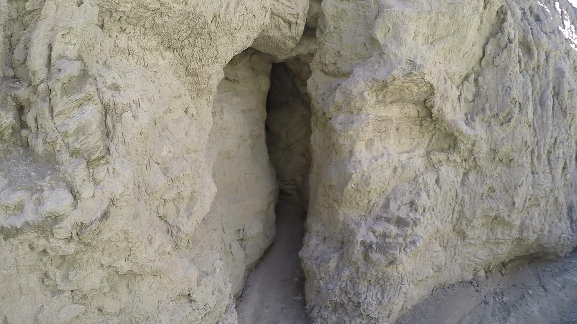 The cave entrance to Cool Cave in Anza Borrego State Park Arroyo Tapiado Mud Caves